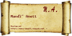 Manó Anett névjegykártya